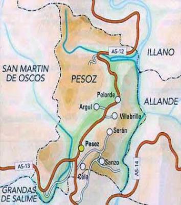 MAPA DEL CONCEJO DE PESOZ